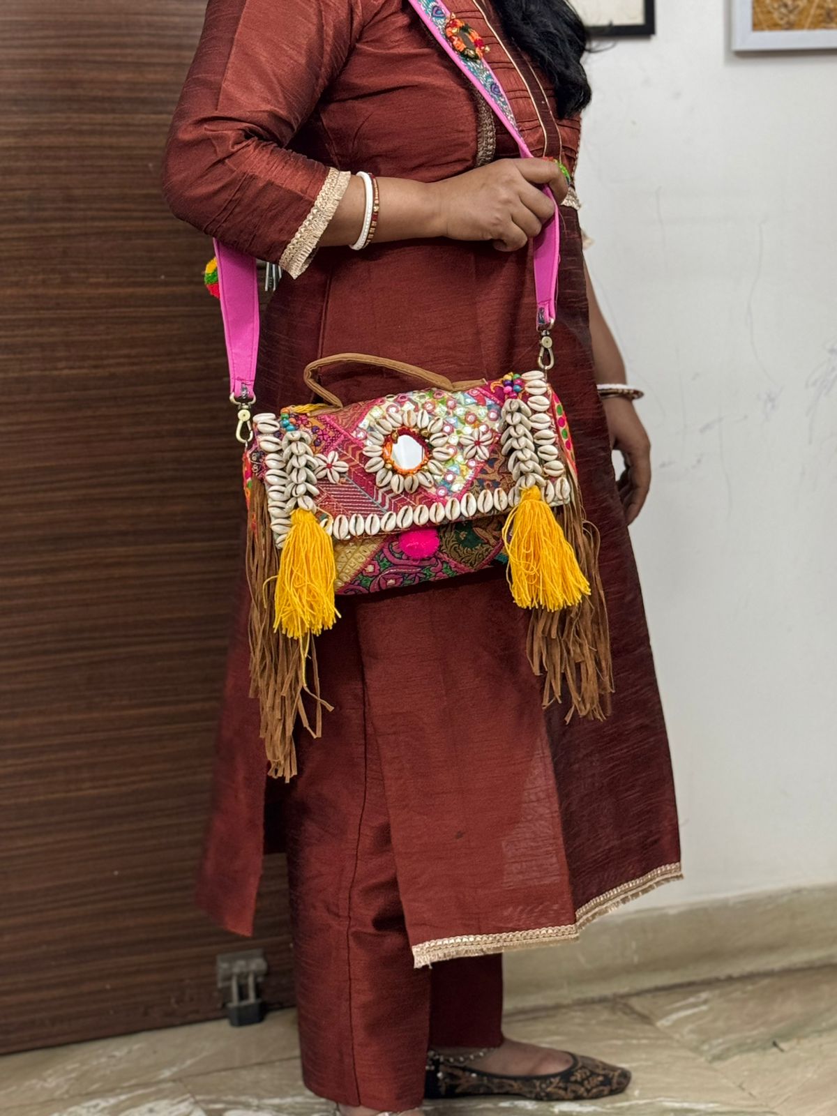 Banjara fringe sling bags