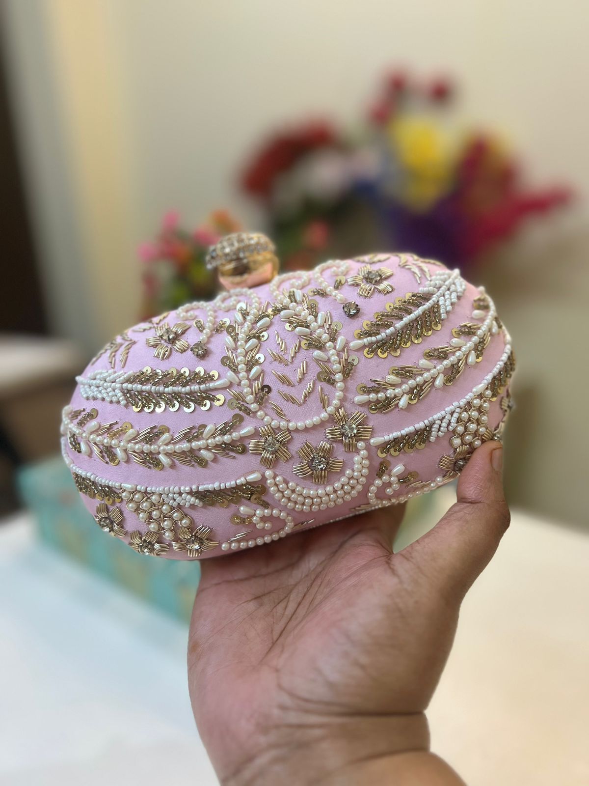 Hand Embroidered Party Clutch 4002